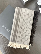 Load image into Gallery viewer, GUCCI GG Guccissima Monogram Surviee Square Shawl - 55" x 55" - Beige/Brown