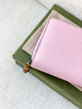 Load image into Gallery viewer, GUCCI Double G Zip Around Long Wallet with Bamboo / Pink
