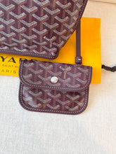 Load image into Gallery viewer, π NEW! 2025 GOYARD Anjou Canvas Leather Reversible Mini Tote Bag / Burgundy