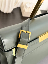 Load image into Gallery viewer, SAINT LAURENT Manhattan Medium Calfskin Shoulder Bag in Vent Fonce