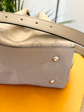 Load image into Gallery viewer, LOUIS VUITTON 2024 Muria Mahina Leather Bucket Bag in Galet Gray