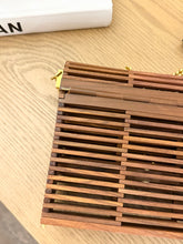 Load image into Gallery viewer, SAINT LAURENT Kate Wooden Cage Shoulder Bag - Brown