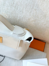Load image into Gallery viewer, Hermès White Evercolor and Nata Swift Mini 24/24 21 / Palladium Hardware / 2022
