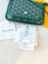 Load image into Gallery viewer, π NEW! 2025 GOYARD Plumet Pocket Canvas Leather Crossbody Bag / Green