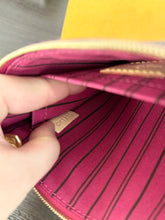 Load image into Gallery viewer, LOUIS VUITTON Monogram Neverfull MM Pochette Wristlet Pouch In Fuchsia