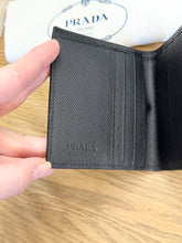 Load image into Gallery viewer, PRADA Men’s Saffiano Bi-Fold Wallet in Black