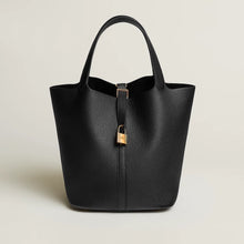 Load image into Gallery viewer, HERMES 2025 Sac Picotin Lock 26 Clemence Leather Bag - Noir / GHW
