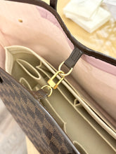 Load image into Gallery viewer, LOUIS VUITTON Neverfull MM Damier Ebene Canvas Tote Bag in Rose Ballerine