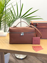 Load image into Gallery viewer, LORO PIANA Extra Pocket L27 Grained Calfskin Bag in Kummel/Antique Silver