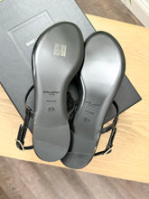 Load image into Gallery viewer, SAINT LAURENT Cassandra Open-Toe Sandals in Black - EU37.5
