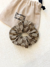 Load image into Gallery viewer, GUCCI Women GG Canvas Scrunchie with Logo Plaque - Brown / OS