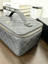 Load image into Gallery viewer, ▪️SOLD▪️CHANEL Caviar Quilted Jewelry Vanity Bag in Black Leather