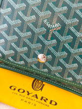 Load image into Gallery viewer, π NEW! 2025 GOYARD Plumet Pocket Canvas Leather Crossbody Bag / Green
