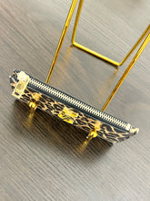 Load image into Gallery viewer, SAINT LAURENT Cassandre Zipped Fragments Credit Card Case in Leopard