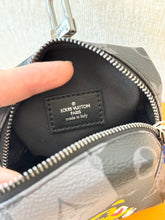 Load image into Gallery viewer, LOUIS VUITTON Monogram Eclipse LV Made Squared Pouch Bag Charm