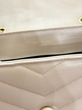 Load image into Gallery viewer, SAINT LAURENT 2023 Loulou Small Quilted Leather Shoulder Bag in Brown