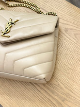 Load image into Gallery viewer, SAINT LAURENT 2023 Loulou Small Quilted Leather Shoulder Bag in Brown