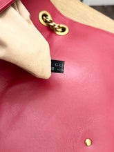 Load image into Gallery viewer, GUCCI GG Marmont Large Shoulder Bag in Hibiscus Red