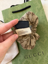 Load image into Gallery viewer, GUCCI Women GG Canvas Scrunchie with Logo Plaque - Brown / OS