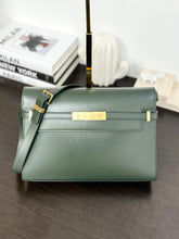 Load image into Gallery viewer, SAINT LAURENT Manhattan Medium Calfskin Shoulder Bag in Vent Fonce