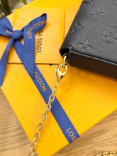 Load image into Gallery viewer, LOUIS VUITTON 2024 Félicie Pochette Empriente Leather Chain Crossbody Bag - Navy
