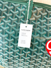 Load image into Gallery viewer, π NEW! 2025 GOYARD Saint Louis GM Canvas Leather Tote Bag / Green