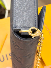Load image into Gallery viewer, LOUIS VUITTON 2024 Félicie Pochette Empriente Leather Chain Crossbody Bag - Navy