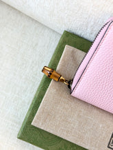 Load image into Gallery viewer, GUCCI Double G Zip Around Long Wallet with Bamboo / Pink