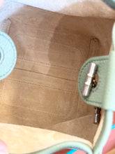 Load image into Gallery viewer, LORO PIANA 2024 Grained Calfskin Micro Bale Crossbody Bag in Green