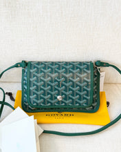 Load image into Gallery viewer, π NEW! 2025 GOYARD Plumet Pocket Canvas Leather Crossbody Bag / Green