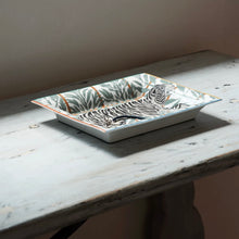 Load image into Gallery viewer, HERMES Tigre Altai Porcelain Change Tray / Marine / Vert Menth