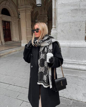 Load image into Gallery viewer, GUCCI GG Wool Jacquard Scarf - Black/Ivory