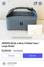 Load image into Gallery viewer, HERMES Bride-a-Brac H Natte Case / Large Model