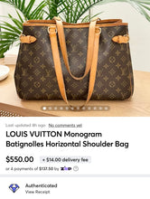 Load image into Gallery viewer, LOUIS VUITTON Monogram Batignolles Horizontal Shoulder Bag