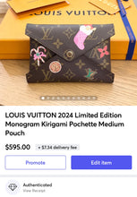 Load image into Gallery viewer, LOUIS VUITTON 2024 Limited Edition Monogram Kirigami Pochette Medium Pouch