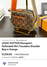 Load image into Gallery viewer, ▪️SOLD▪️LOUIS VUITTON Monogram Perforated Mini Trocadero Shoulder Bag in Orange
