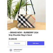 Load image into Gallery viewer, BURBERRY 2024 Snip Shoulder Bag in Sand