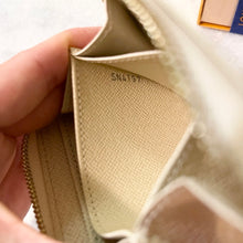 Load image into Gallery viewer, LOUIS VUITTON Damier Azur Zippy Coin Purse Padlock In Beige