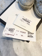 Load image into Gallery viewer, GUCCI New Ace Low Top Sneaker In White / Silver EU36