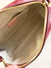 Load image into Gallery viewer, GUCCI Matelasse Diagonal Small Enamel GG Marmont Chain Crossbody Bag in Red