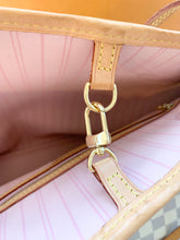 Load image into Gallery viewer, Louis Vuitton 2021 Neverfull GM Damier Azur Tote In Rose Ballerine