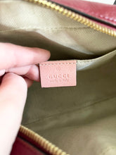 Load image into Gallery viewer, GUCCI Matelasse Diagonal Small Enamel GG Marmont Chain Crossbody Bag in Red