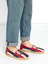 Load image into Gallery viewer, GUCCI Men's Blue Logo Sylvie Canvas Espadrille UK8/US9