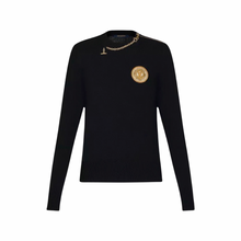 Load image into Gallery viewer, Louis Vuitton 2020/2021 Chain Detail Preppy Uniform Sweater In Black Size M