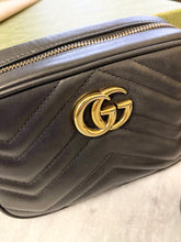 Load image into Gallery viewer, GUCCI GG Marmont Mini Crossbody Bag in Black