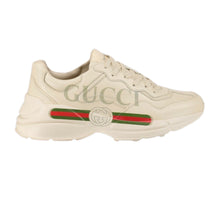 Load image into Gallery viewer, GUCCI Men’s Rhyton Gucci Logo Leather Sneaker - Ivory - UK (6.5)
