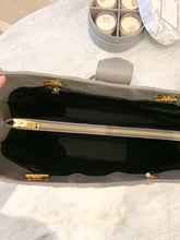 Load image into Gallery viewer, SAINT LAURENT Quilted Grained Leather Monogram Chain Bo Cassandre Tote Bag In Grey