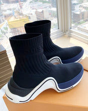 Load image into Gallery viewer, Louis Vuitton LV Archlight Stretch Textile Sneaker Boots in Black/Blue EU41