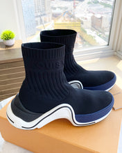 Load image into Gallery viewer, Louis Vuitton LV Archlight Stretch Textile Sneaker Boots in Black/Blue EU41