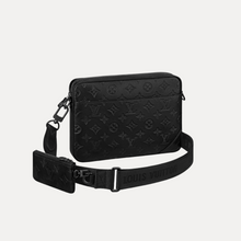 Load image into Gallery viewer, LOUIS VUITTON Calfskin Monogram Shadow Duo Messenger In Black